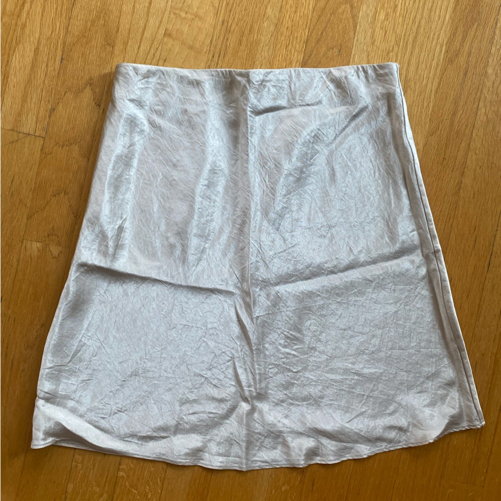 aritzia satin slip skirt